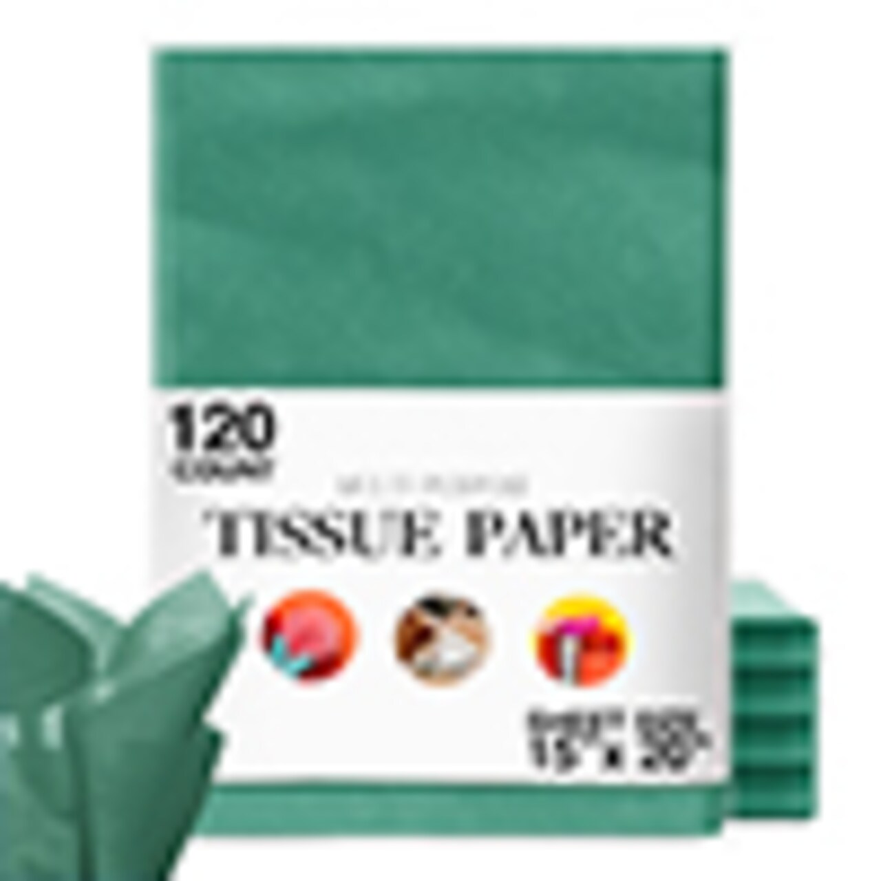 120 Sheets of Tissue Paper - 15" x 20" Packing Paper Sheets for Moving - 10lb Wrapping Paper - Newsprint Paper for Packing, Gift Wrapping, Moving Supplies & Protecting Items